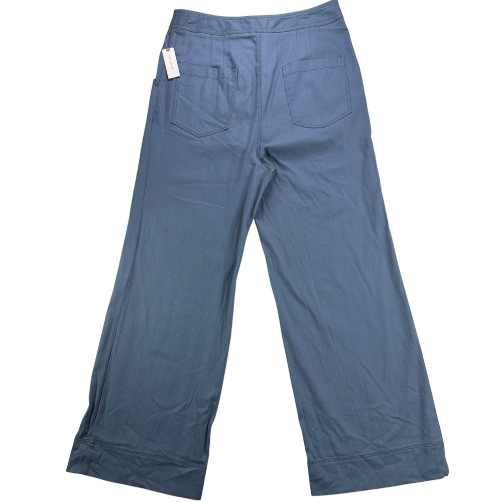 Anthropologie Wedgewood Blue Pants Women 14 Wide Leg Coastal Elegant NWT $120 - Picture 16 of 16